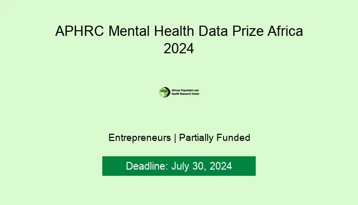 APHRC Mental Health Data Prize Africa 2024