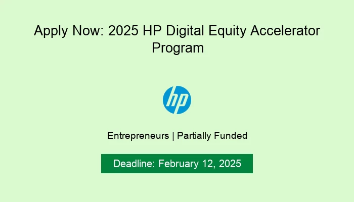 Apply Now: 2025 HP Digital Equity Accelerator Program