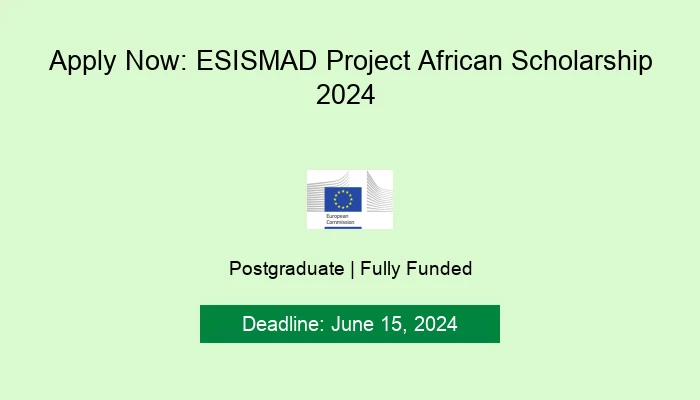 Apply Now: ESISMAD Project African Scholarship 2024