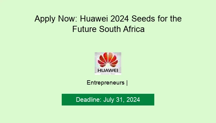 Apply Now: Huawei 2024 Seeds for the Future South Africa