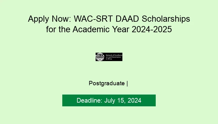 Apply Now: WAC-SRT DAAD Scholarships for the Academic Year 2024-2025