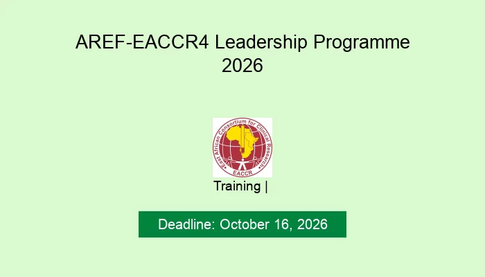 AREF-EACCR4 Leadership Programme 2026