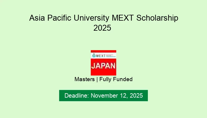 Asia Pacific University MEXT Scholarship 2025