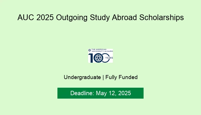 AUC 2025 Outgoing Study Abroad Scholarships