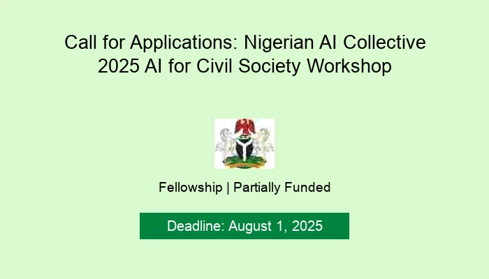 Call for Applications: Nigerian AI Collective 2025 AI for Civil Society Workshop