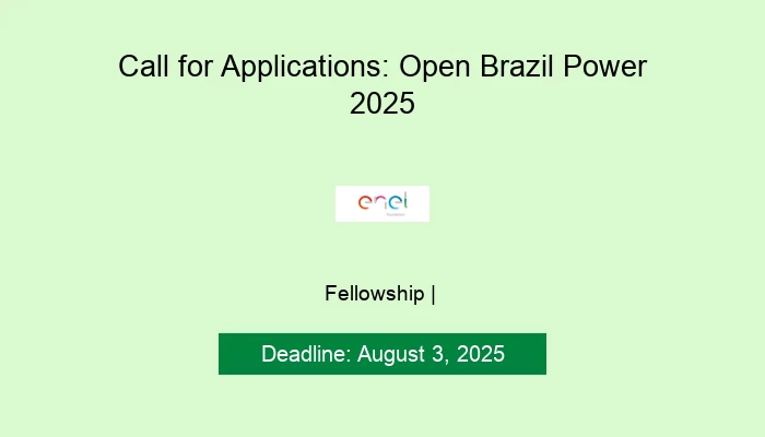Call for Applications: Open Brazil Power 2025