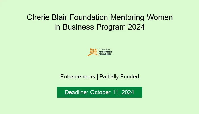 Cherie Blair Foundation Mentoring Women in Business Program 2024