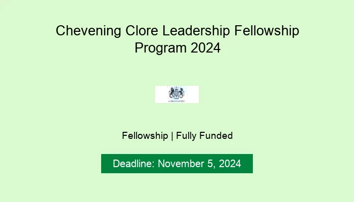 Chevening Clore Leadership Fellowship Program 2024