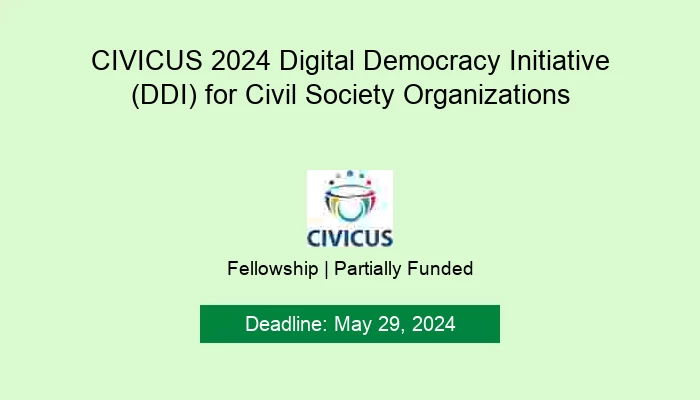 CIVICUS 2024 Digital Democracy Initiative (DDI) for Civil Society Organizations