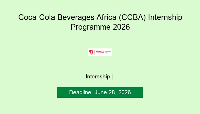 Coca-Cola Beverages Africa (CCBA) Internship Programme 2026