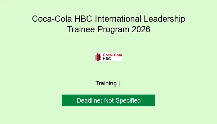 Coca-Cola HBC International Leadership Trainee Program 2026