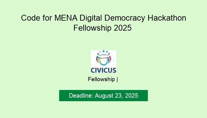 Code for MENA Digital Democracy Hackathon Fellowship 2025
