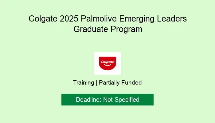 Colgate 2025 Palmolive Emerging Leaders Graduate Program