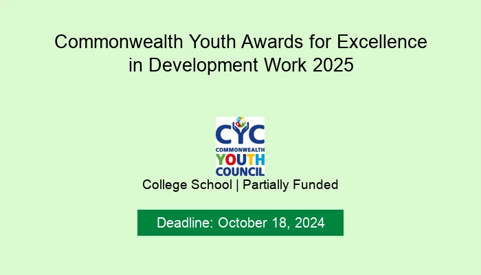 Commonwealth Youth Awards for Excellence in Development Work 2025