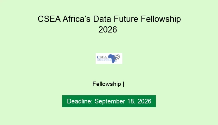 CSEA Africa’s Data Future Fellowship 2026