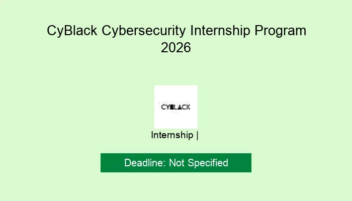CyBlack Cybersecurity Internship Program 2026