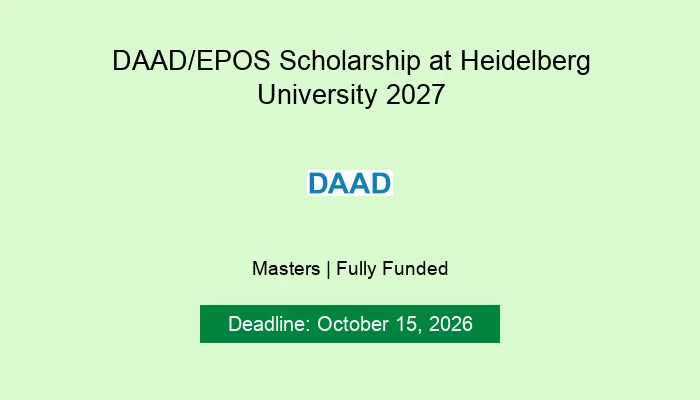DAAD/EPOS Scholarship at Heidelberg University 2027