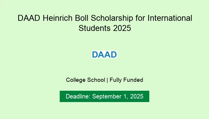 DAAD Heinrich Boll Scholarship for International Students 2025