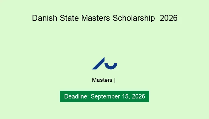 Danish State Masters Scholarship  2026