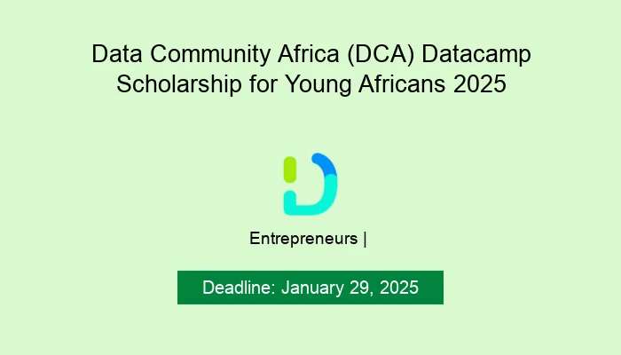Data Community Africa (DCA) Datacamp Scholarship for Young Africans 2025