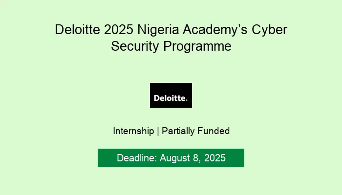 Deloitte 2025 Nigeria Academy’s Cyber Security Programme
