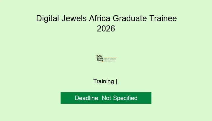 Digital Jewels Africa Graduate Trainee 2026