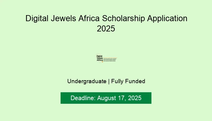 Digital Jewels Africa Scholarship Application 2025