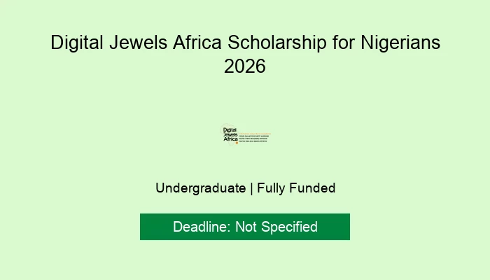 Digital Jewels Africa Scholarship for Nigerians 2026