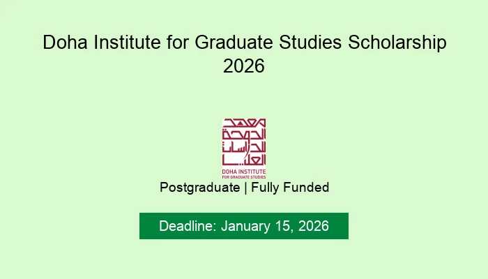 Doha Institute for Graduate Studies Scholarship 2026