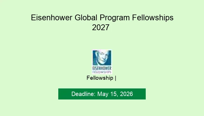Eisenhower Global Program Fellowships 2027