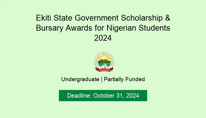 Ekiti State Government Scholarship & Bursary Awards for Nigerian Students 2024