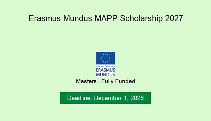 Erasmus Mundus MAPP Scholarship 2027
