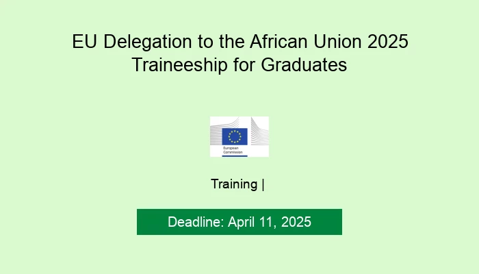 EU Delegation to the African Union 2025 Traineeship for Graduates