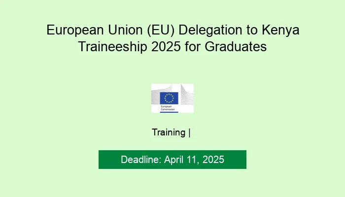 European Union (EU) Delegation to Kenya Traineeship 2025 for Graduates