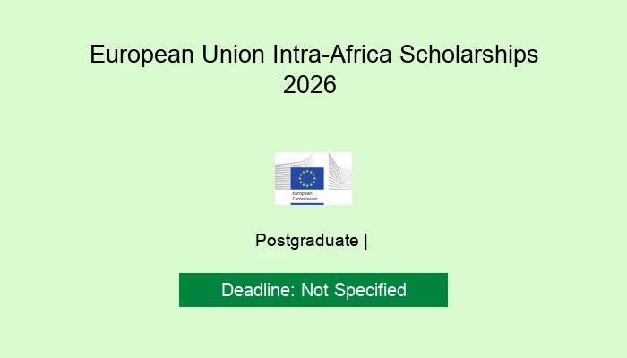European Union Intra-Africa Scholarships 2026