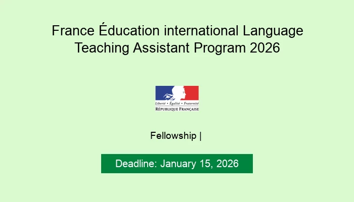 France Éducation international Language Teaching Assistant Program 2026