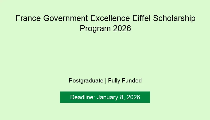 France Government Excellence Eiffel Scholarship Program 2026