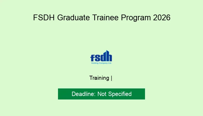 FSDH Graduate Trainee Program 2026