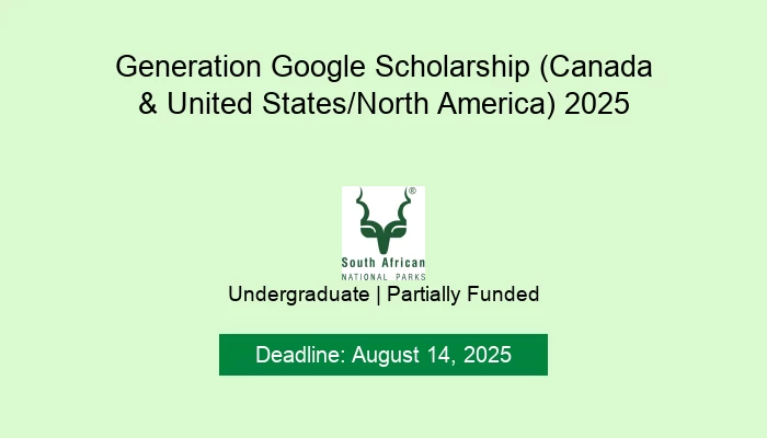 Generation Google Scholarship (Canada & United States/North America) 2025