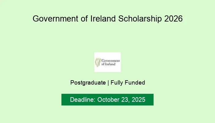 Government of Ireland Scholarship 2026