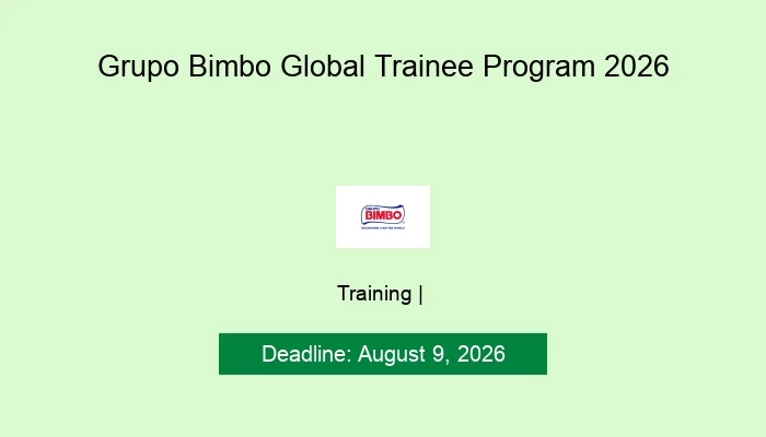 Grupo Bimbo Global Trainee Program 2026