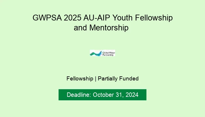 GWPSA 2025 AU-AIP Youth Fellowship and Mentorship