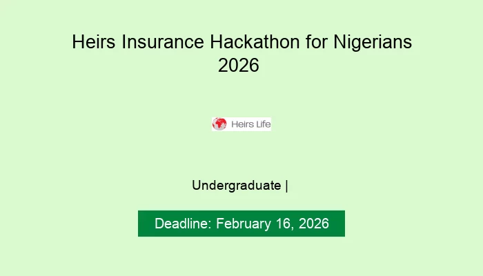 Heirs Insurance Hackathon for Nigerians 2026