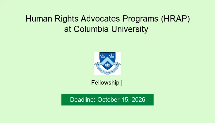 Human Rights Advocates Programs (HRAP) at Columbia University