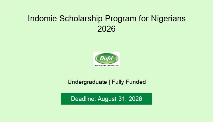 Indomie Scholarship Program for Nigerians 2026