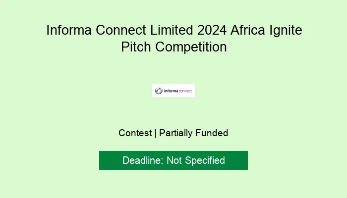 Informa Connect Limited 2024 Africa Ignite Pitch Competition