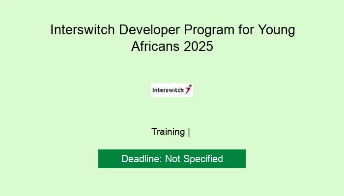 Interswitch Developer Program for Young Africans 2025