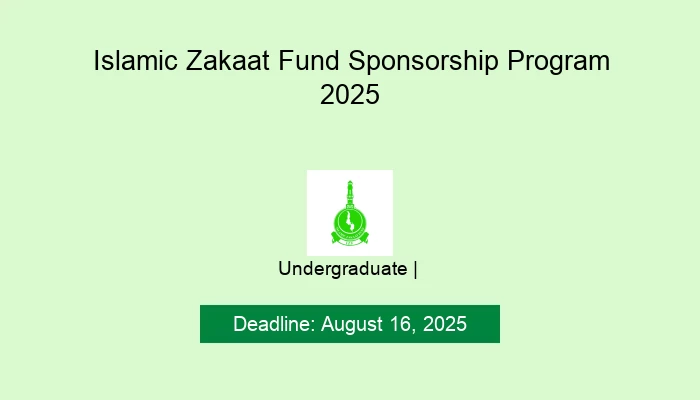 Islamic Zakaat Fund Sponsorship Program 2025