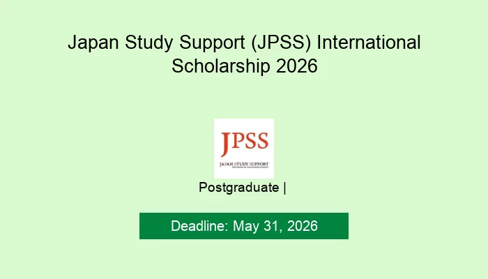 Japan Study Support (JPSS) International Scholarship 2026