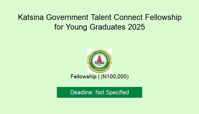 Katsina Government Talent Connect Fellowship for Young Graduates 2025
